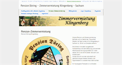 Desktop Screenshot of pension-klingenberg.de