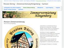 Tablet Screenshot of pension-klingenberg.de